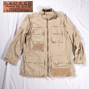 Lauren Ralph Lauren Field Jacket Fishing Vest Khaki Tan Convertible Womens Med